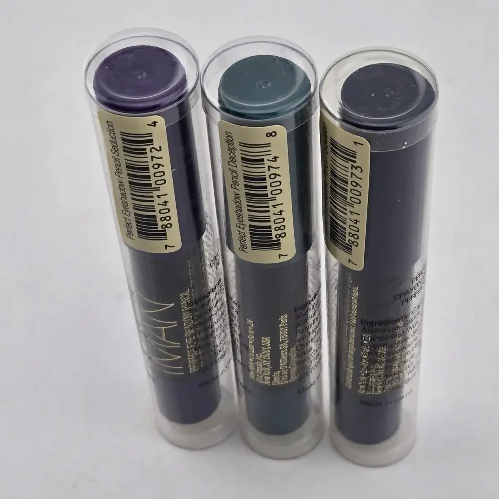 IMAN Perfect Eyeshadow Pencil Lot Of 3 Seduction Forbidden Deception New